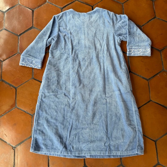 Blue Embroidered Women's Robe - Picture 6 of 7